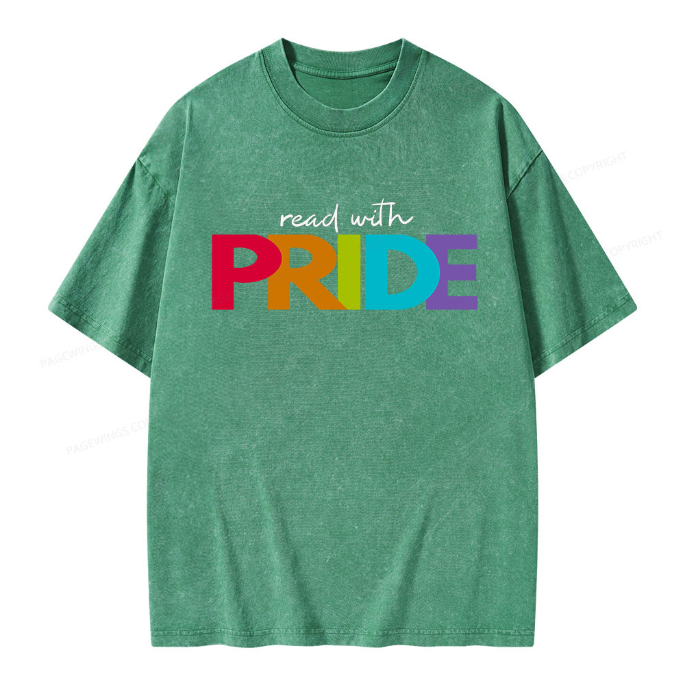 Pagewings Read With Pride Unisex Washed T-shirt