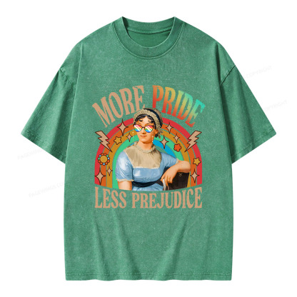 Pagewings More Pride Less Prejudice Unisex Washed T-shirt