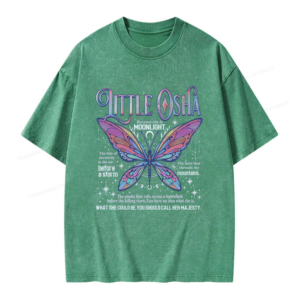 Pagewings Little Osha Butterfly Unisex Washed T-shirt