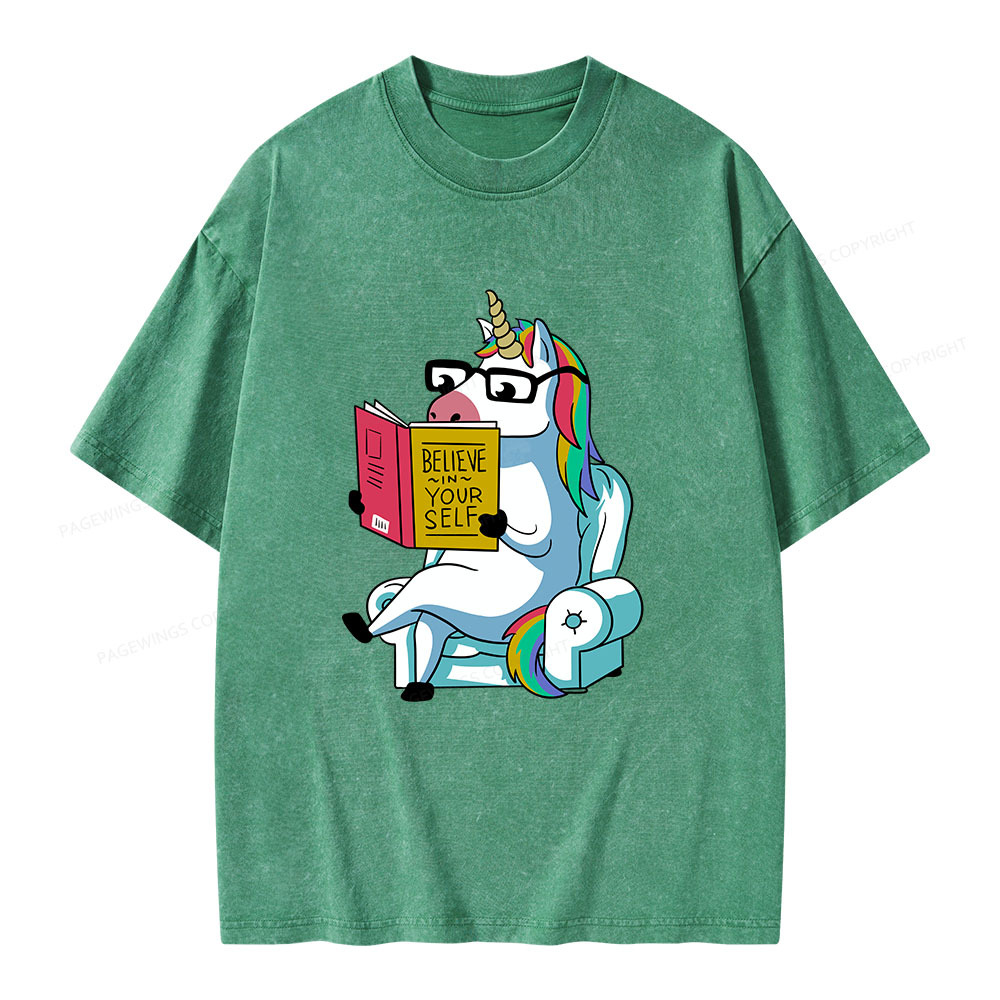 Pagewings Believe In Yourself Unisex Washed T-shirt