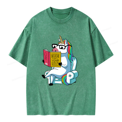 Pagewings Believe In Yourself Unisex Washed T-shirt