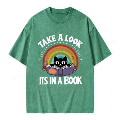 Pagewings Take A Look Its In A Book Unisex Washed T-shirt