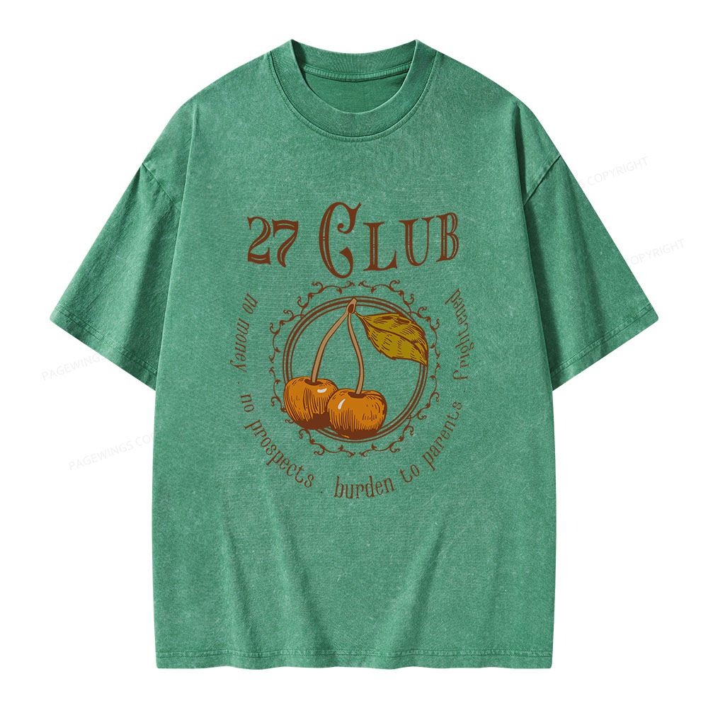 Pagewings 27 Club Unisex Washed T-shirt