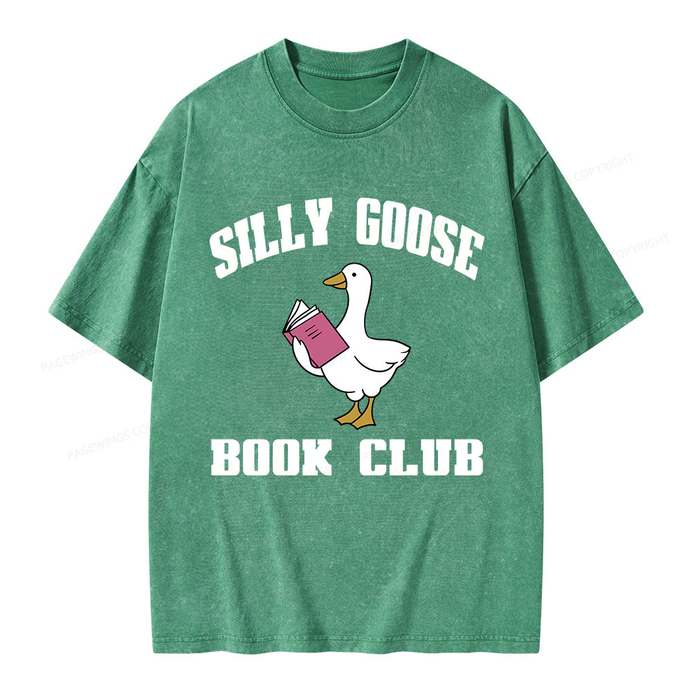 Pagewings Silly Goose Book Club Unisex Washed T-shirt