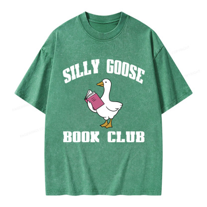 Pagewings Silly Goose Book Club Unisex Washed T-shirt