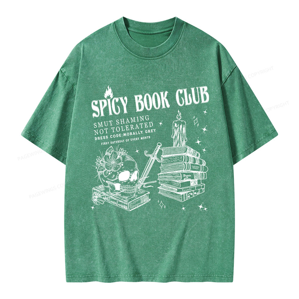 Pagewings Spicy Book Club Unisex Washed T-shirt