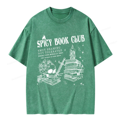 Pagewings Spicy Book Club Unisex Washed T-shirt