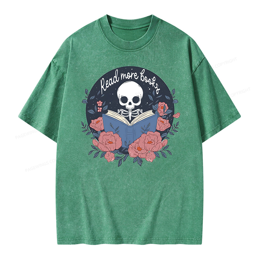 Pagewingsread  more  books Unisex Washed T-shirt