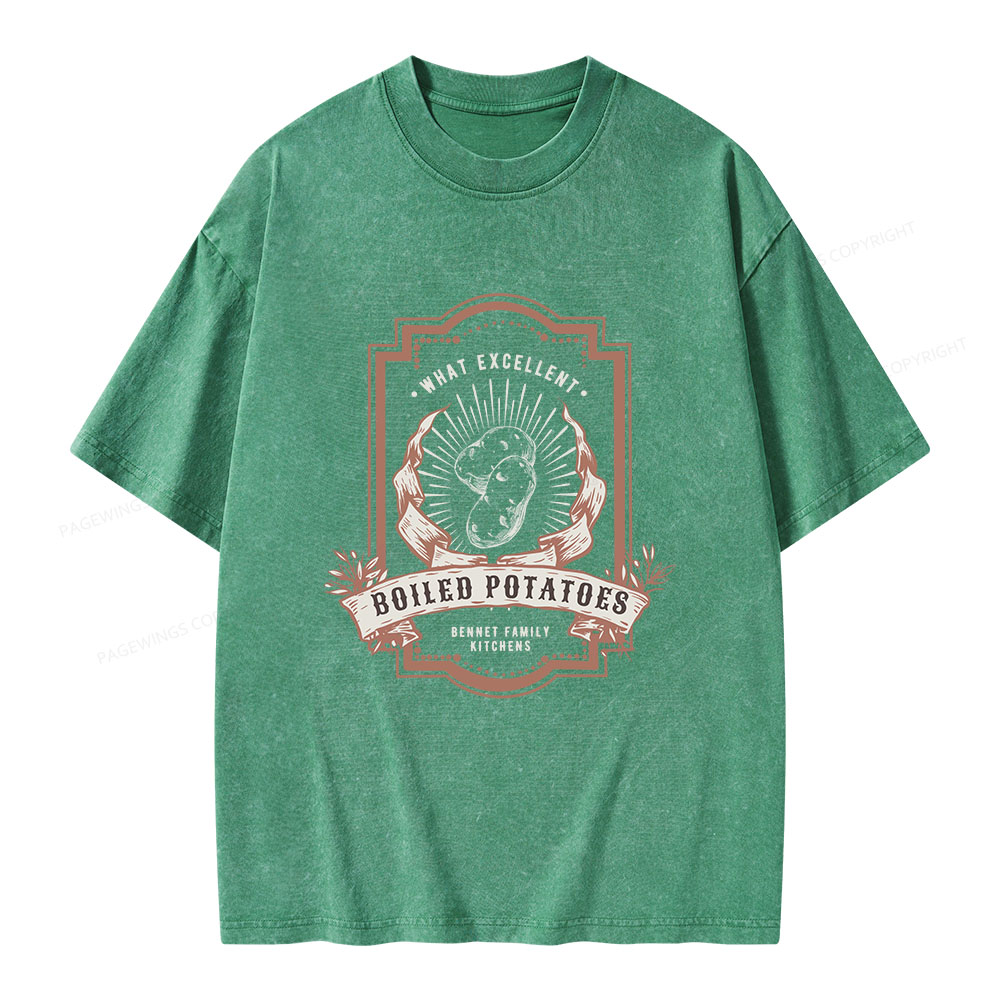Pagewings What Excellent Boiled Potatoes Unisex Washed T-shirt