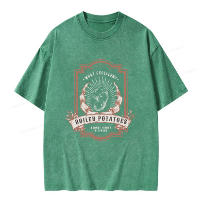 Pagewings What Excellent Boiled Potatoes Unisex Washed T-shirt