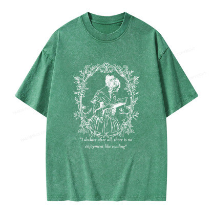 Pagewings There Is No Enjoyment Like Reading Unisex Washed T-shirt