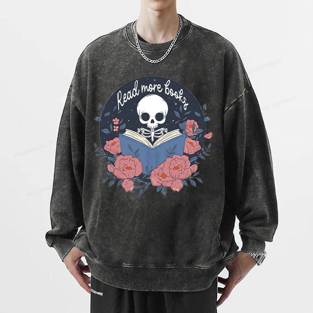 Pagewings read  more  books Unisex Washed Sweatshirt