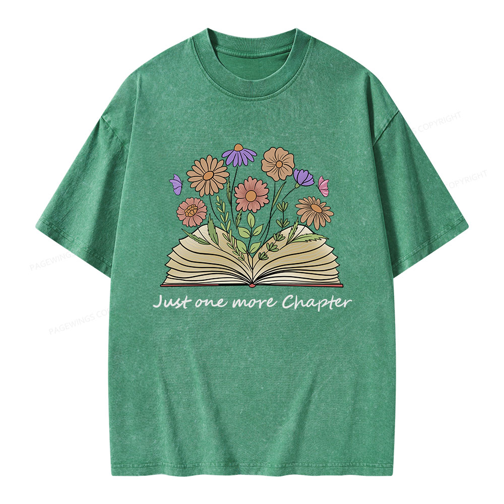 Pagewings Just One More Chapter Unisex Washed T-shirt