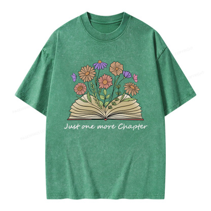 Pagewings Just One More Chapter Unisex Washed T-shirt