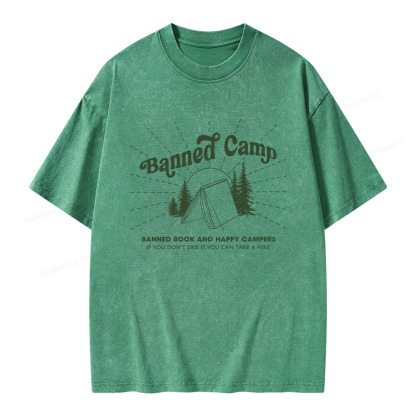 Pagewings Banned Camp Unisex Washed T-shirt