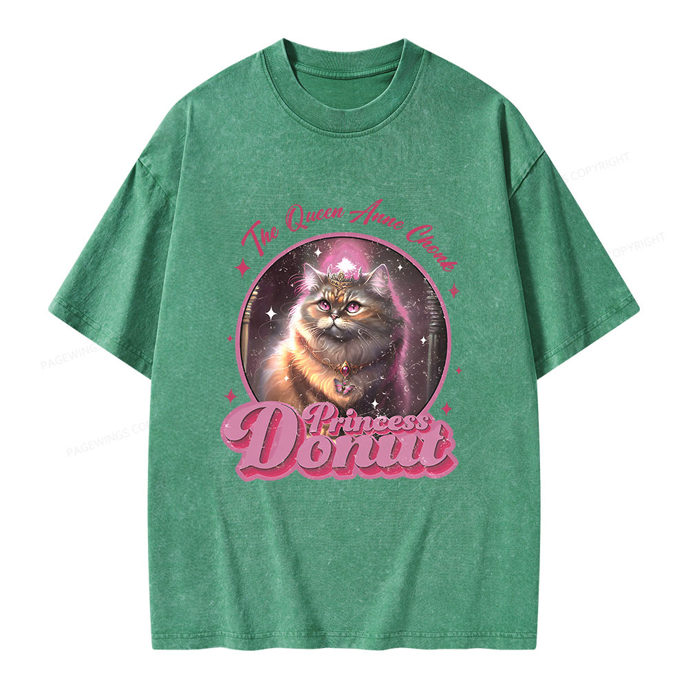 Pagewings Princess Donut  Unisex Washed T-shirt