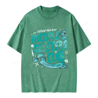 Pagewings Multiple Deleters Club Unisex Washed T-shirt