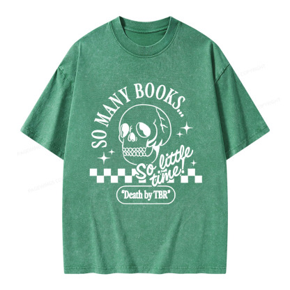 Pagewings Death By TBR Unisex Washed T-shirt