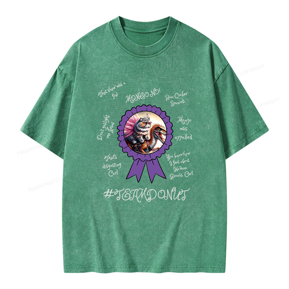 Pagewings Princess Donut & Mongo Unisex Washed T-shirt