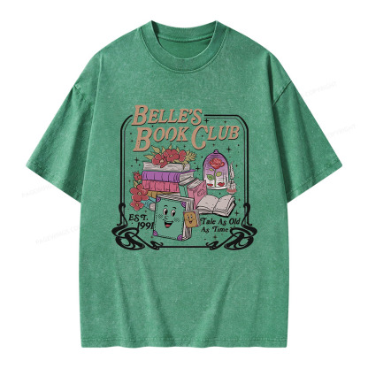 Pagewings Belle's Book Club Unisex Washed T-shirt