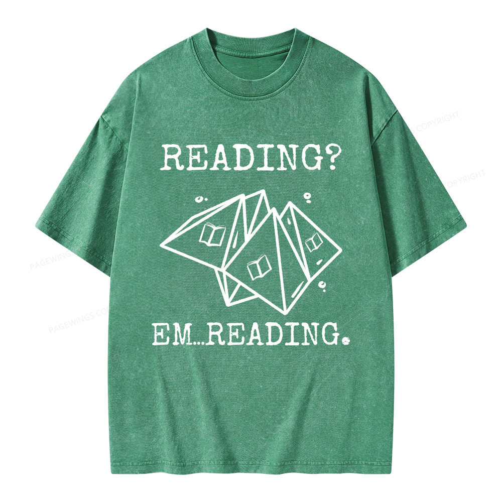 Pagewings Reading Em...Reading Unisex Washed T-shirt