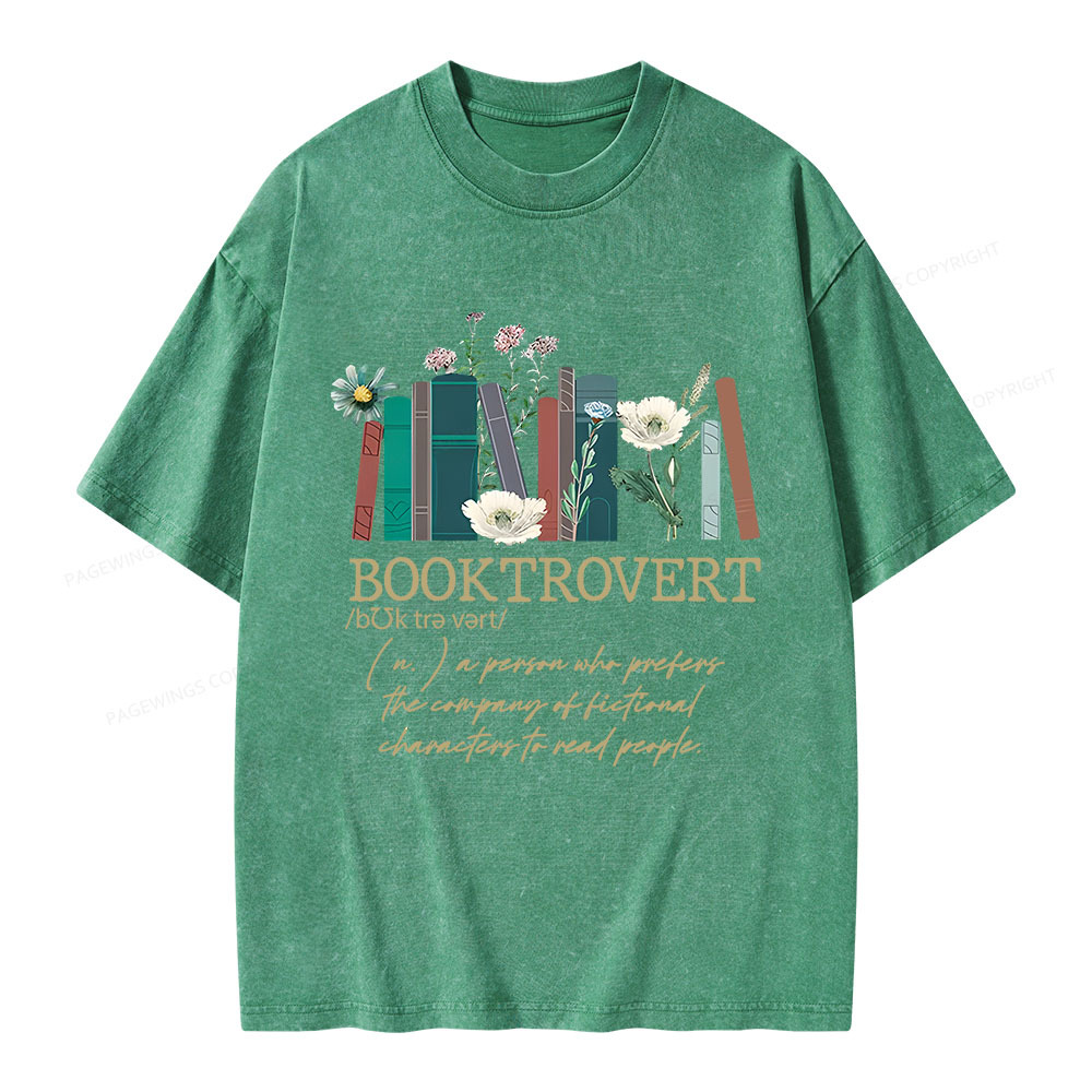 Pagewings Booktrovert Unisex Washed T-shirt