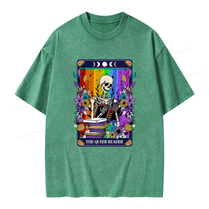 Pagewings The Queer Reader Unisex Washed T-shirt