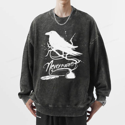 Pagewing  Nevermore Unisex Washed Sweatshirt