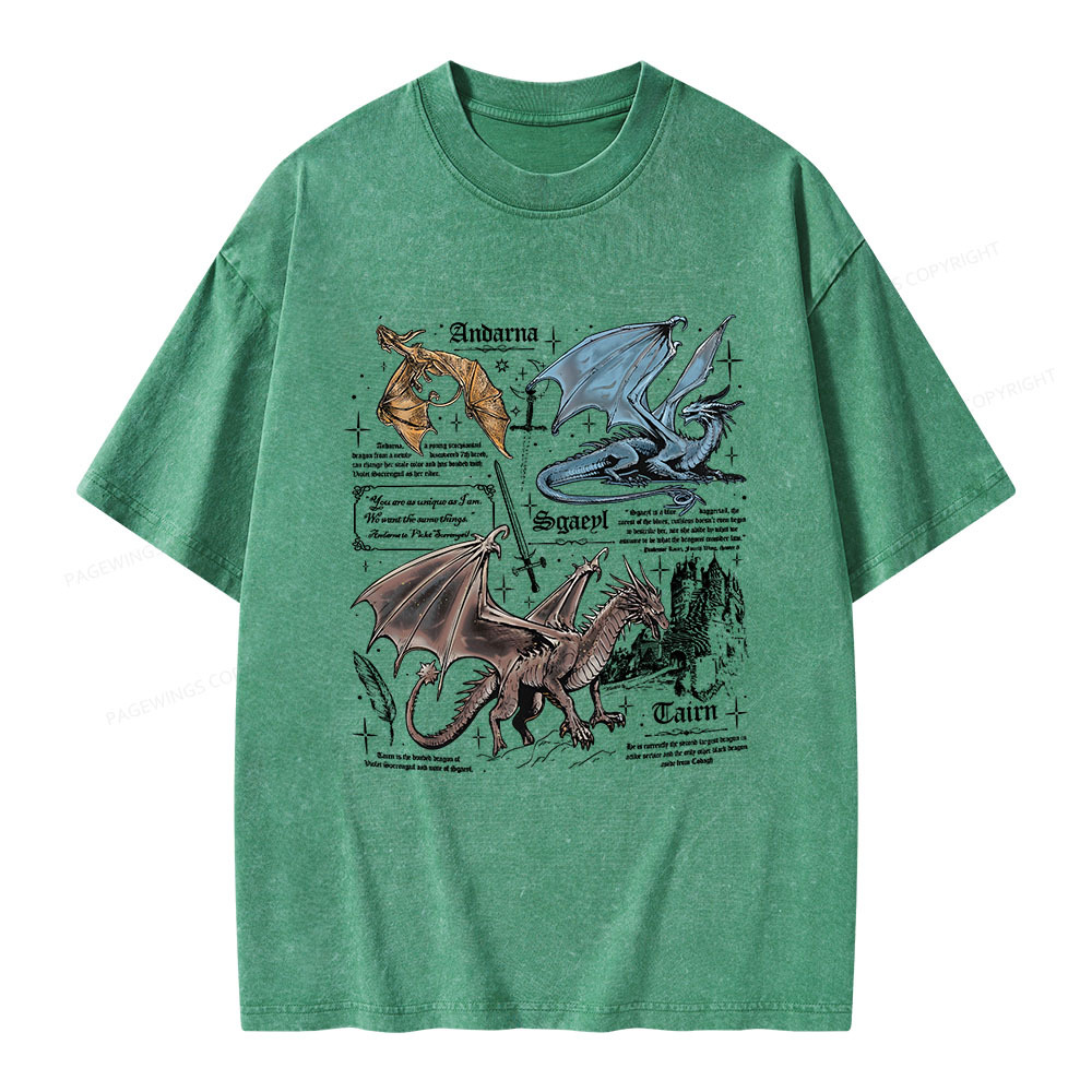 Pagewings Dragon Unisex Washed T-shirt