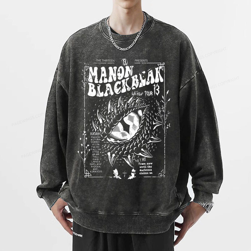 Pagewing ACOTAR Crescent City Rhysand Unisex Washed Sweatshirt