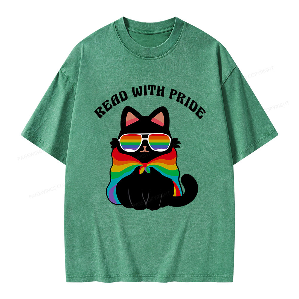 Pagewings Read With Pride Unisex Washed T-shirt