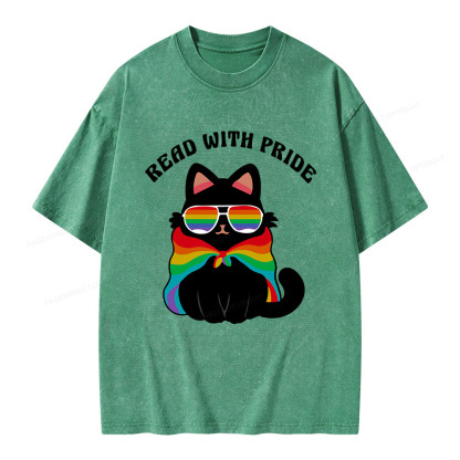 Pagewings Read With Pride Unisex Washed T-shirt