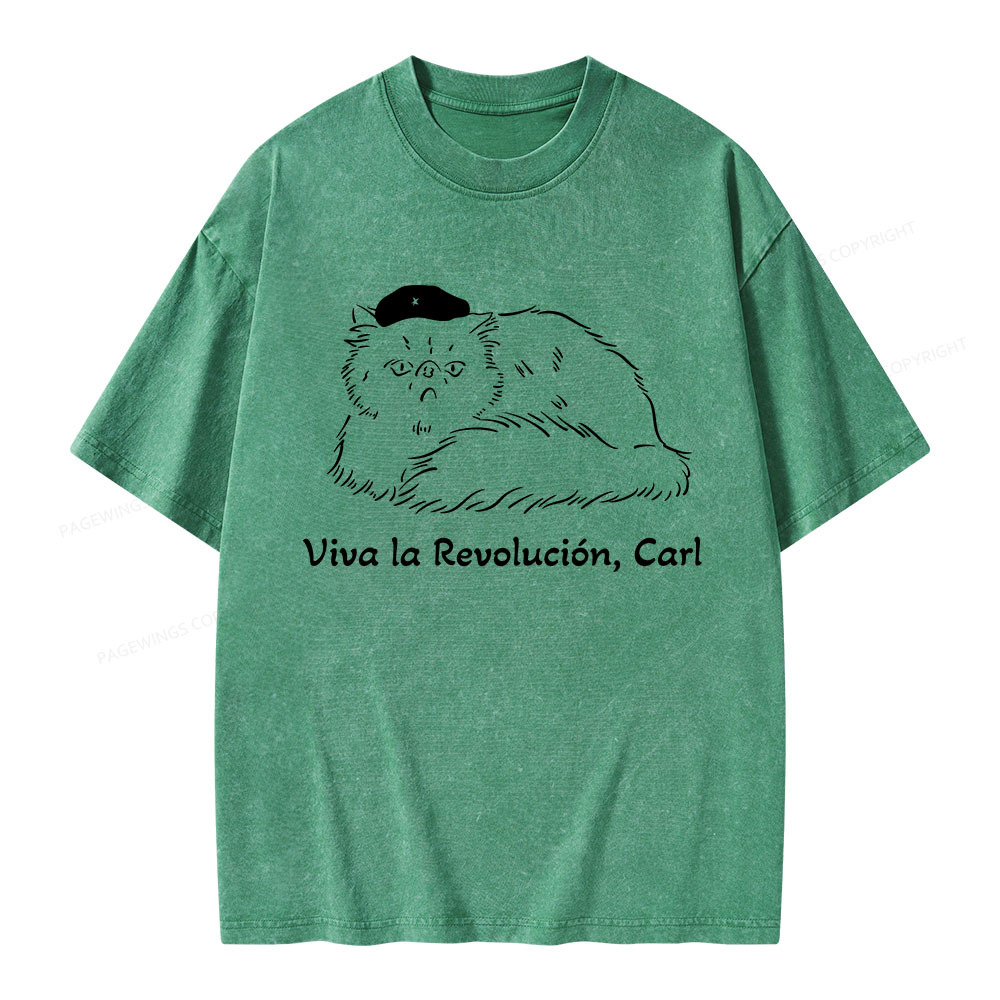 Pagewings Donut Viva La Revolución Unisex Washed T-shirt