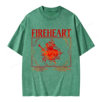 Pagewings Fireheart Unisex Washed T-shirt