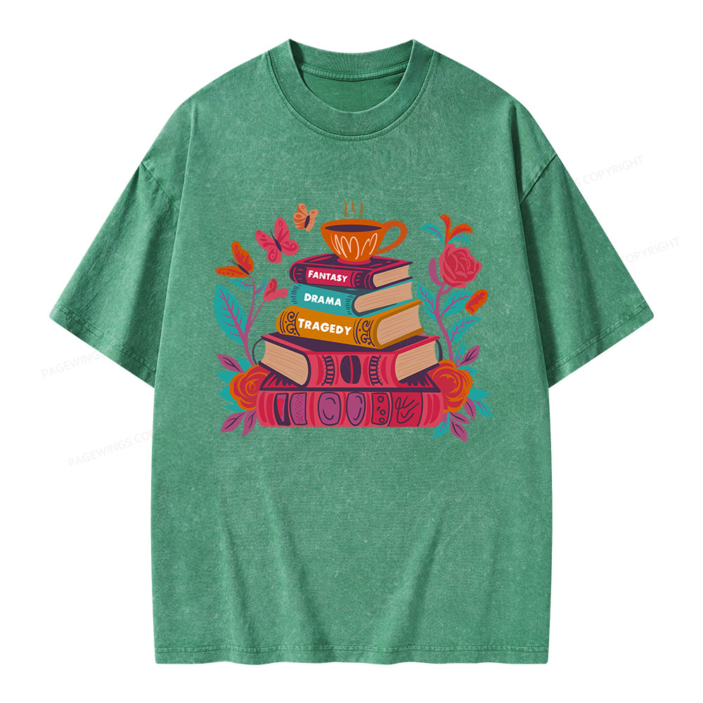 Pagewings Book Lover Unisex Washed T-shirt