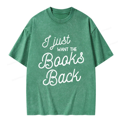 Pagewings I Just Want the Books Back Unisex Washed T-shirt