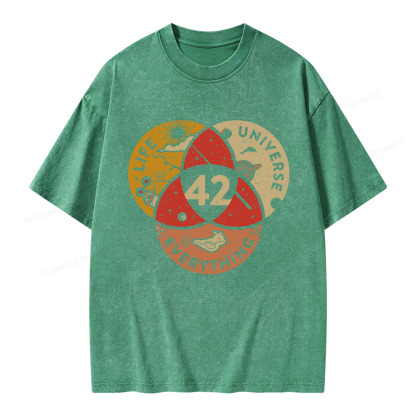 Pagewings 42 The Answer To Life The Universe And Everything Unisex Washed T-shirt