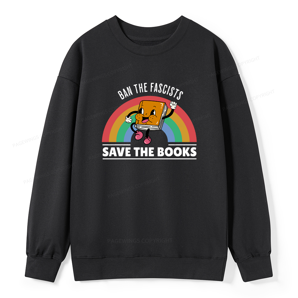 Pagewings Ban The Fascists Save The Books Unisex Classic Sweatshirt
