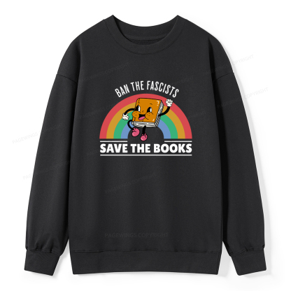 Pagewings Ban The Fascists Save The Books Unisex Classic Sweatshirt