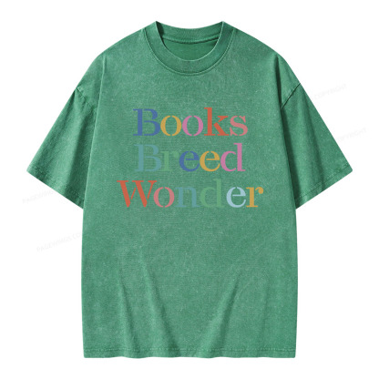 Pagewings Books Breed Wonder Unisex Washed T-shirt