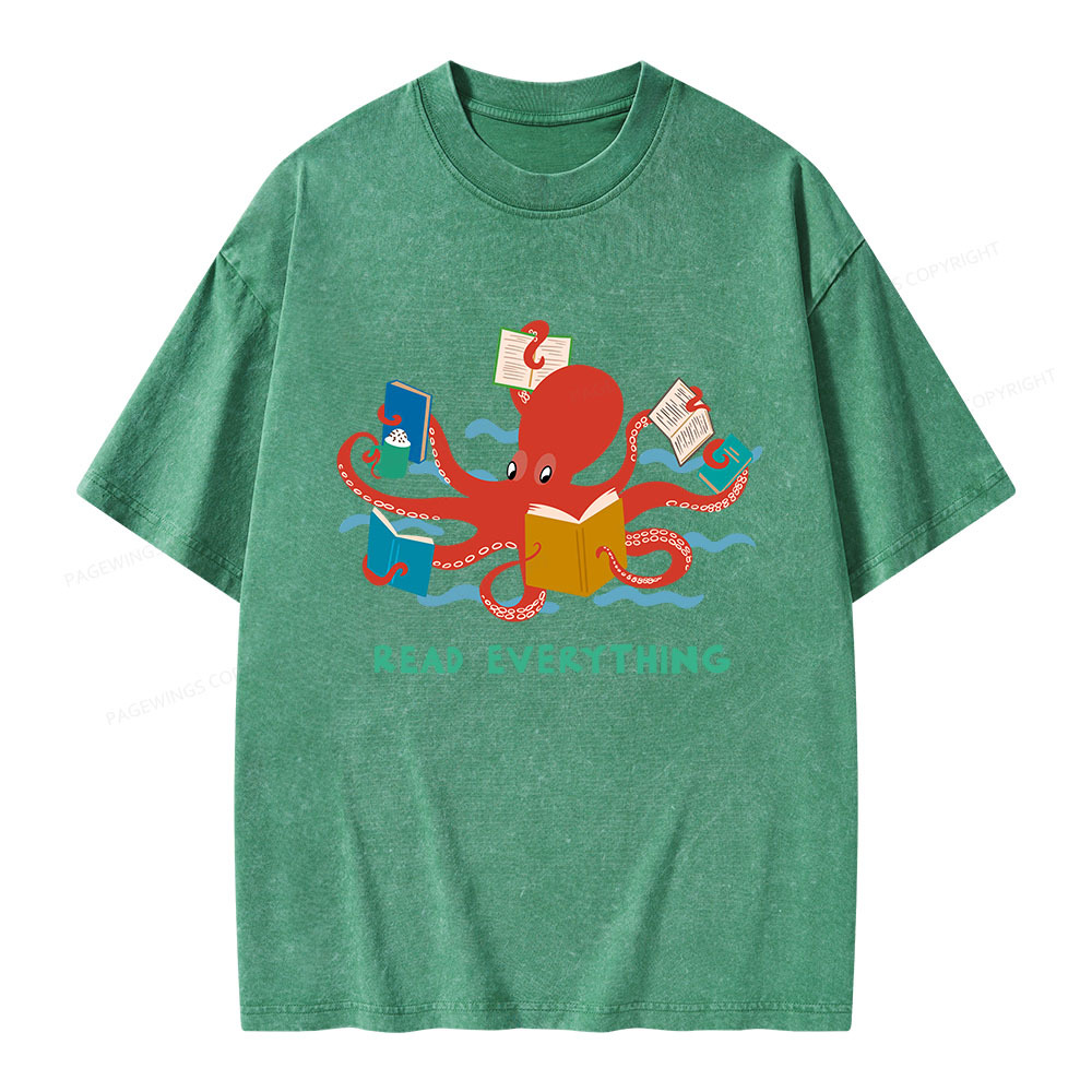 Pagewings Read Everything Unisex Washed T-shirt