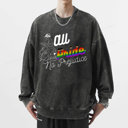 Pagewings All Pride No Prejudice Unisex Washed Sweatshirt