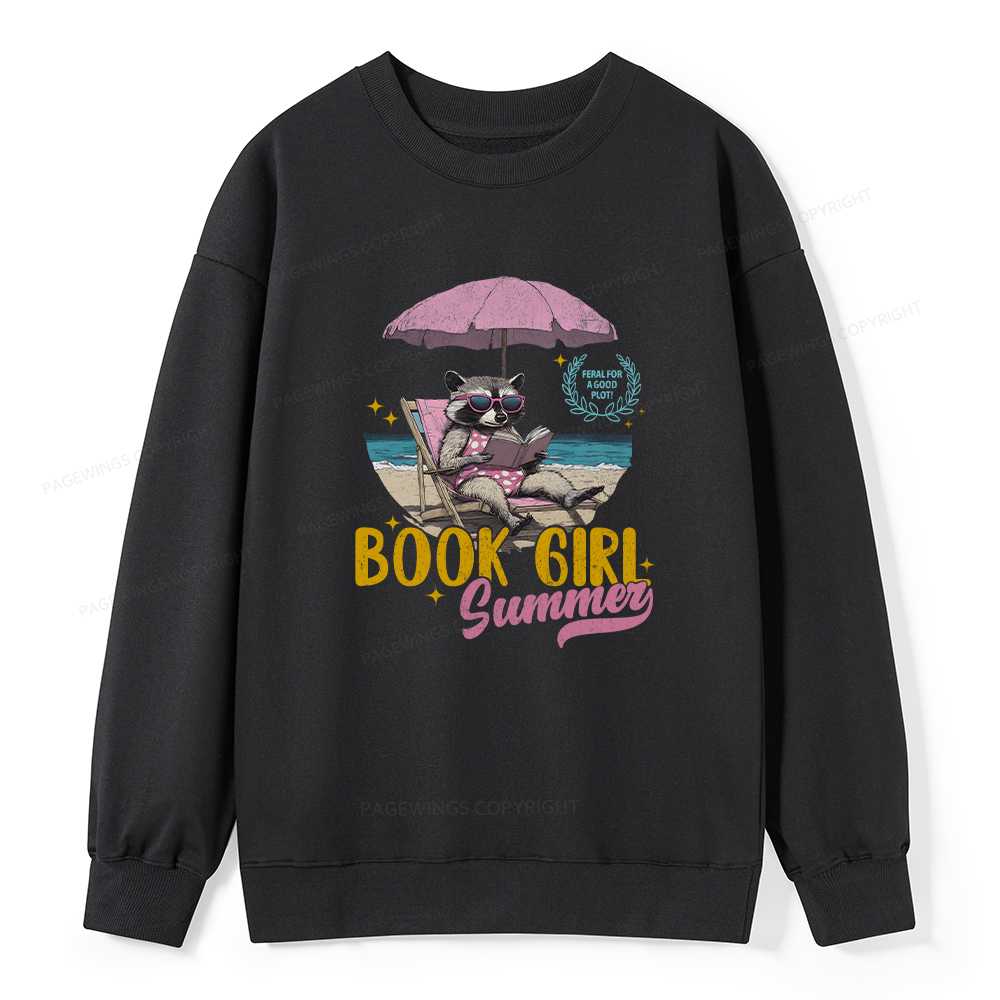 Pagewings Book Girl Summer Unisex Classic Sweatshirt