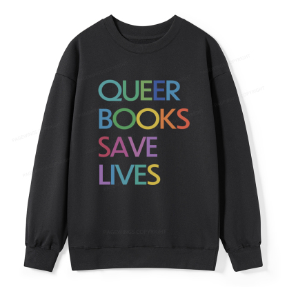 Pagewings Queer Books Save Lives Unisex Classic Sweatshirt