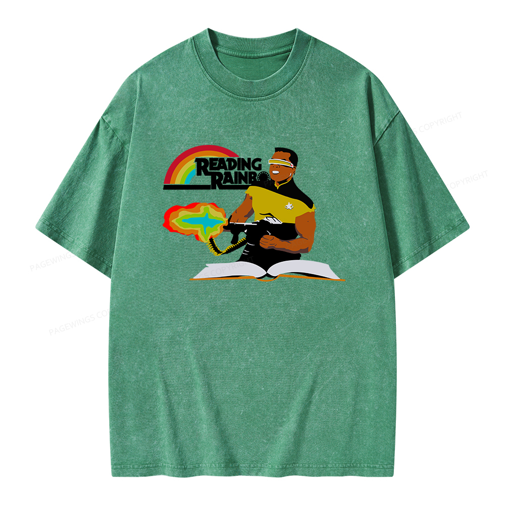 Pagewings Reading Rambo Unisex Washed T-shirt