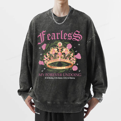Pagewings Fearless Bookish Comfort Colors Unisex Washed Sweatshirt