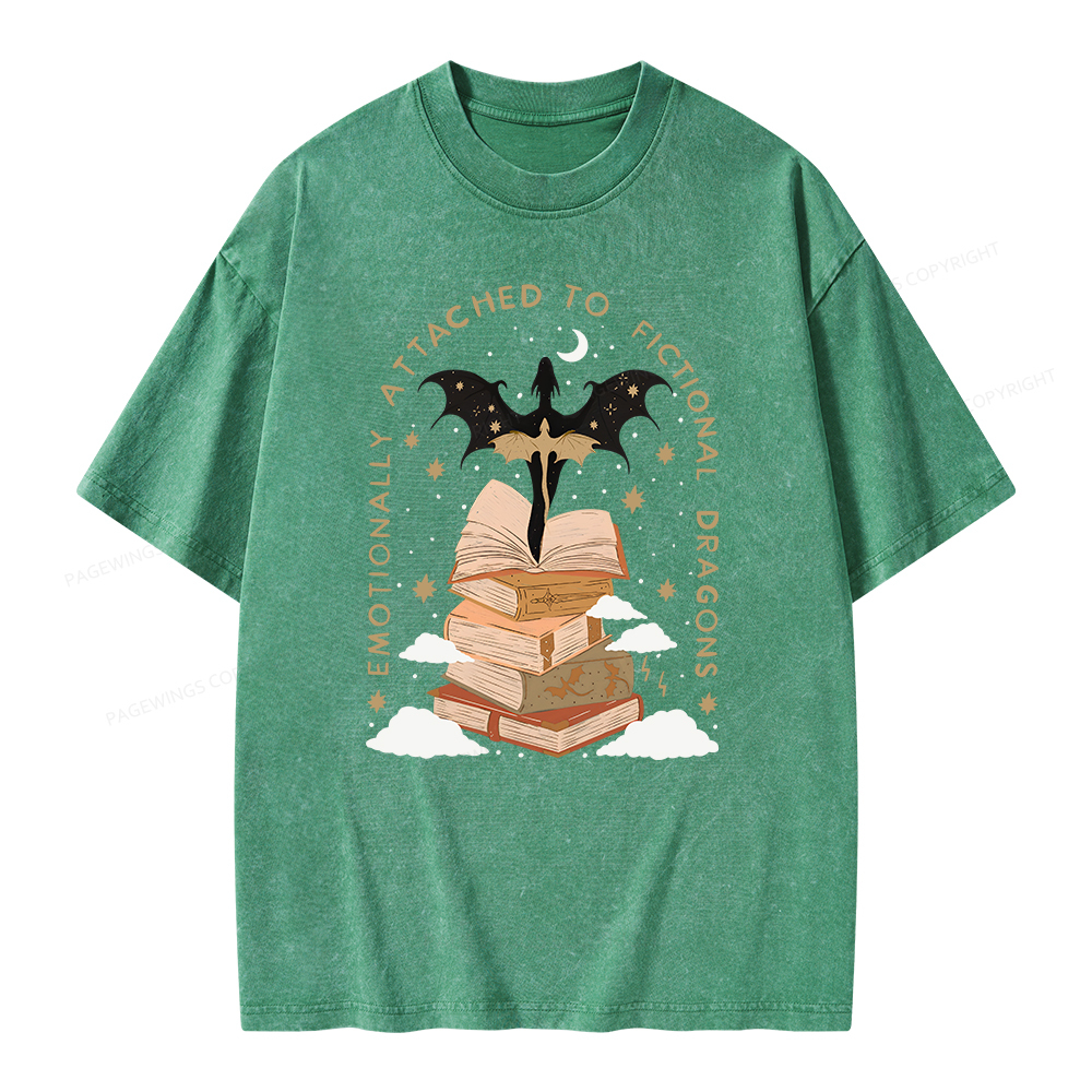 Pagewing Fantasy Romance Reader Gift Romantacy Unisex Washed T-shirt