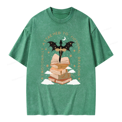 Pagewing Fantasy Romance Reader Gift Romantacy Unisex Washed T-shirt