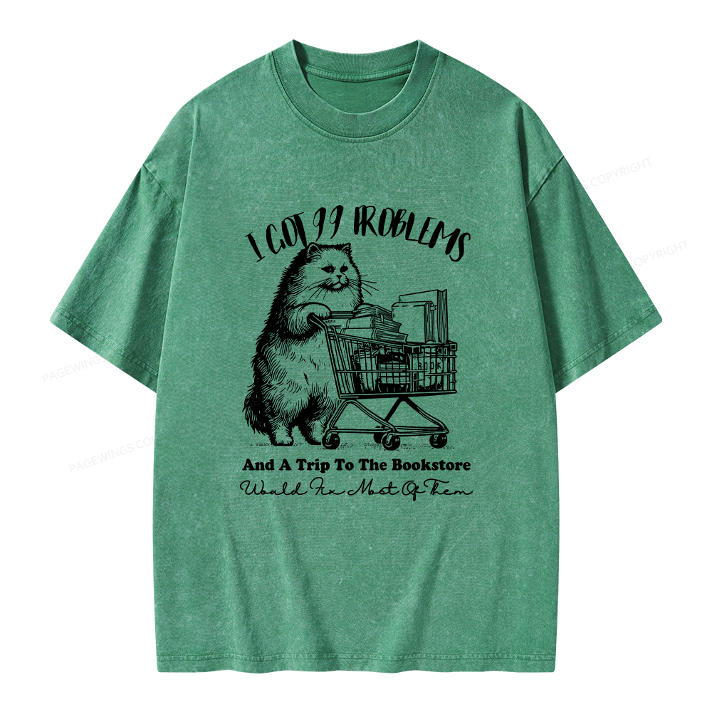 Pagewings I Got 99 Problems Unisex Washed T-shirt