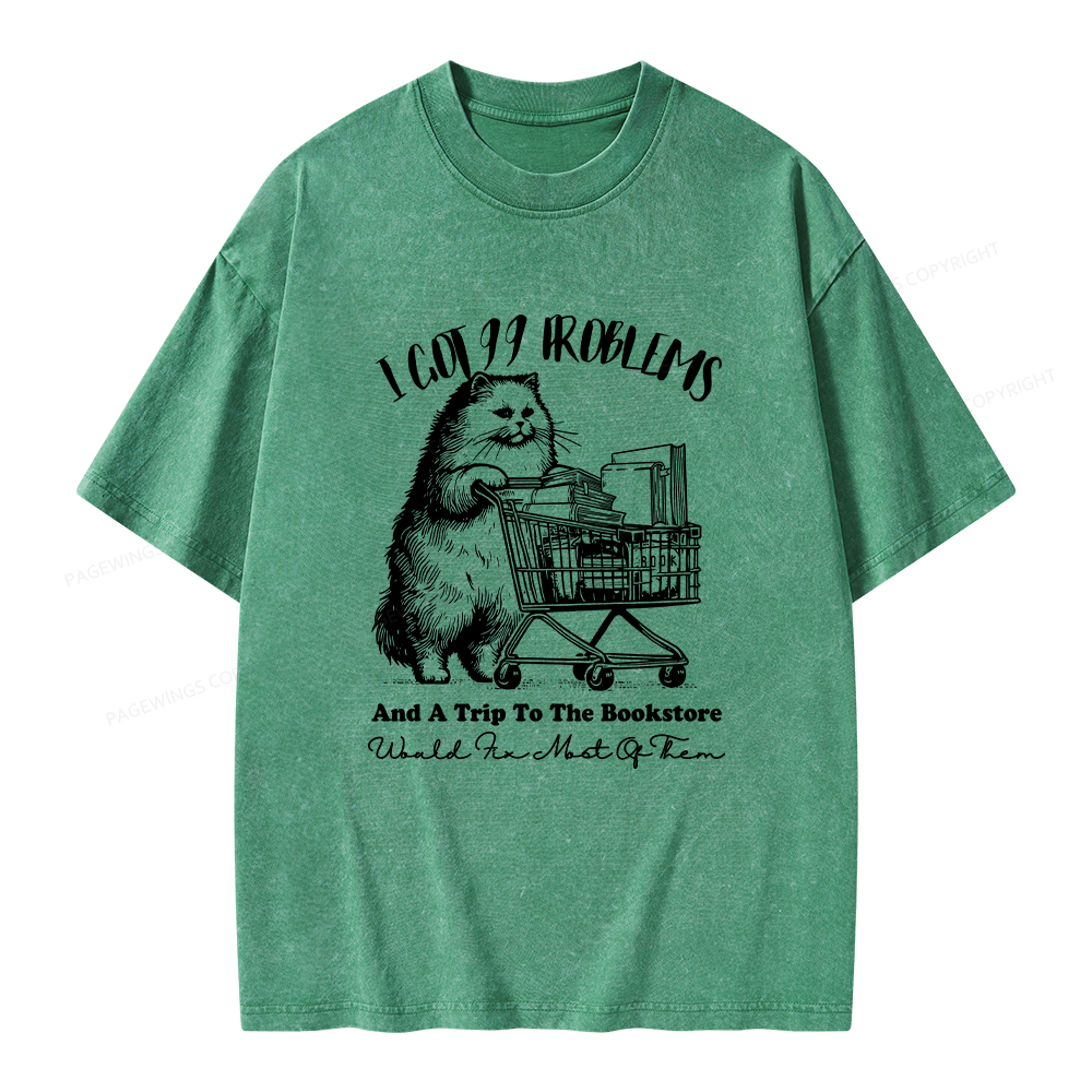 Pagewings I Got 99 Problems Unisex Washed T-shirt